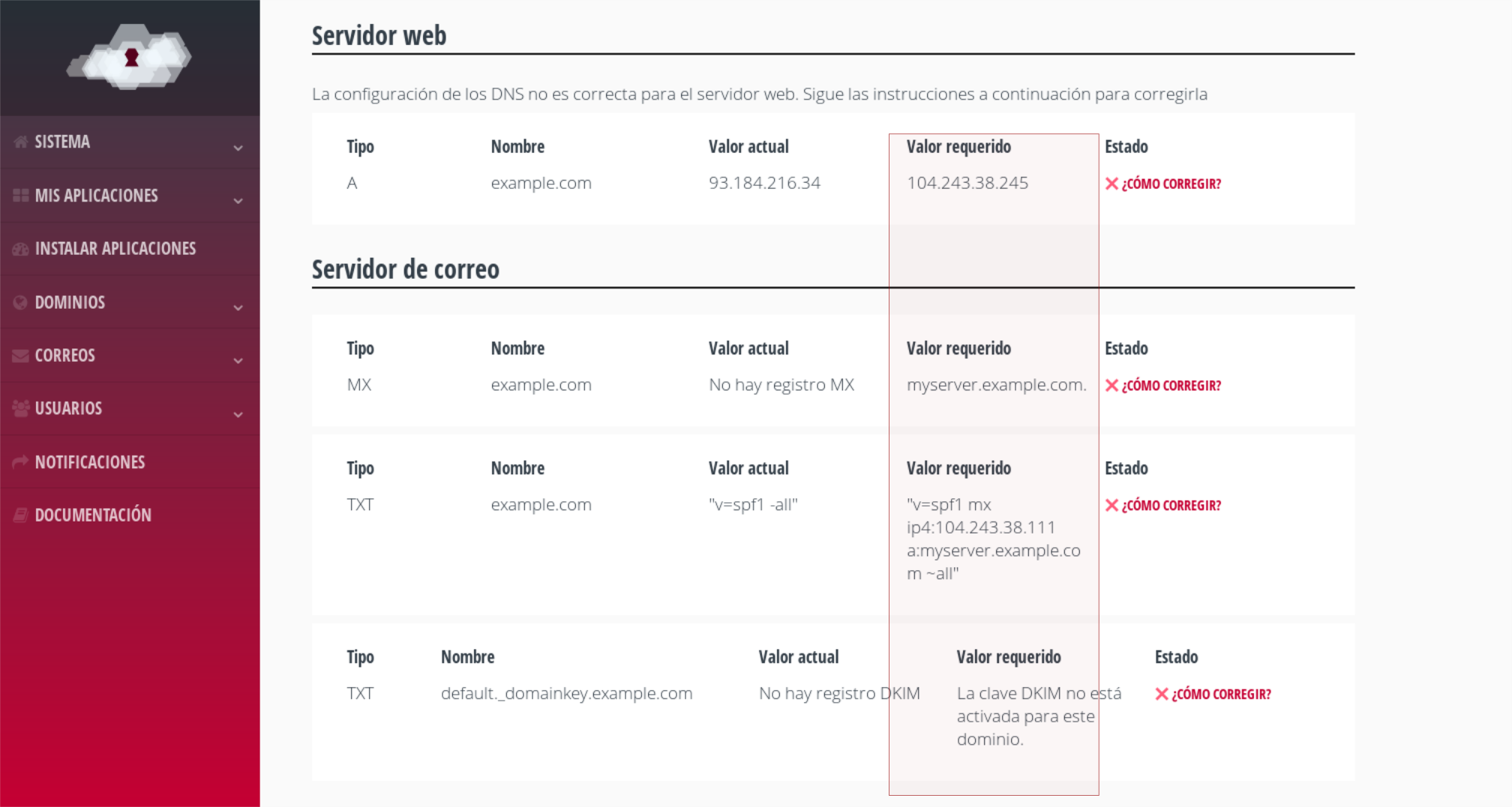 Required DNS